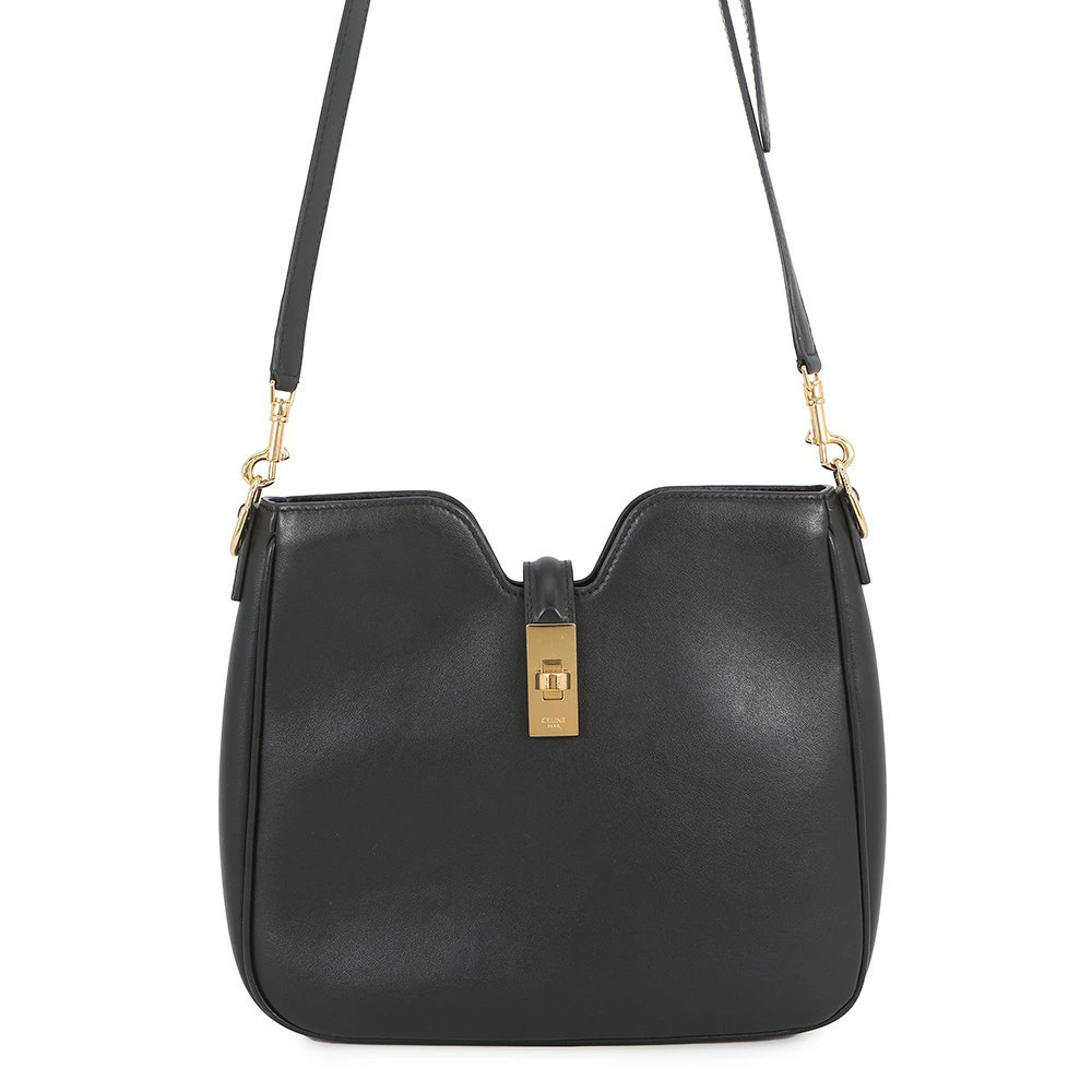 Celine Shoulder Bag Camille Seize Soft Smooth Calf Leather Black